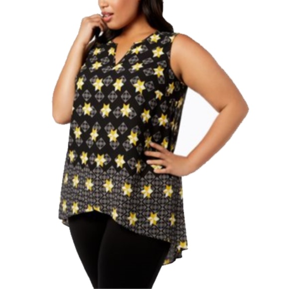 Alfani Women's Plus Size Metallic-Print Top Size 0X main image 1